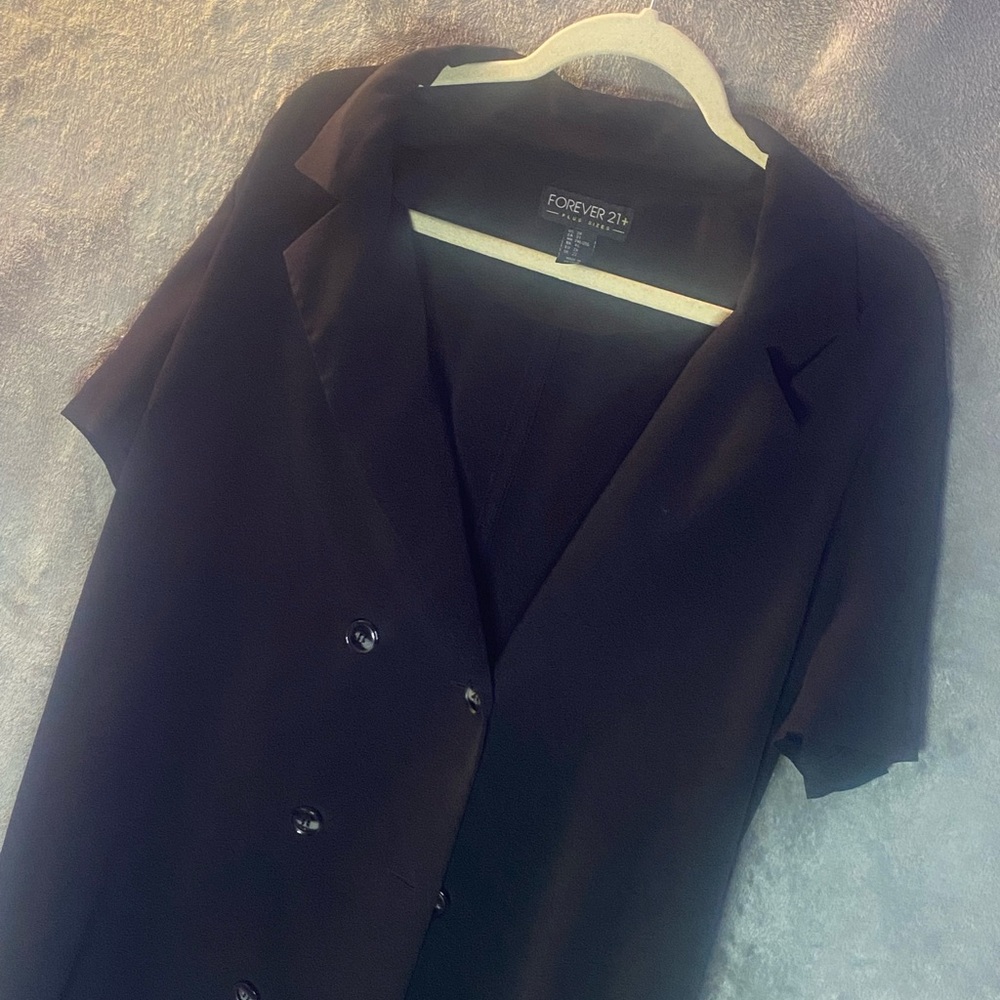 Black Trench Style Midi Dress